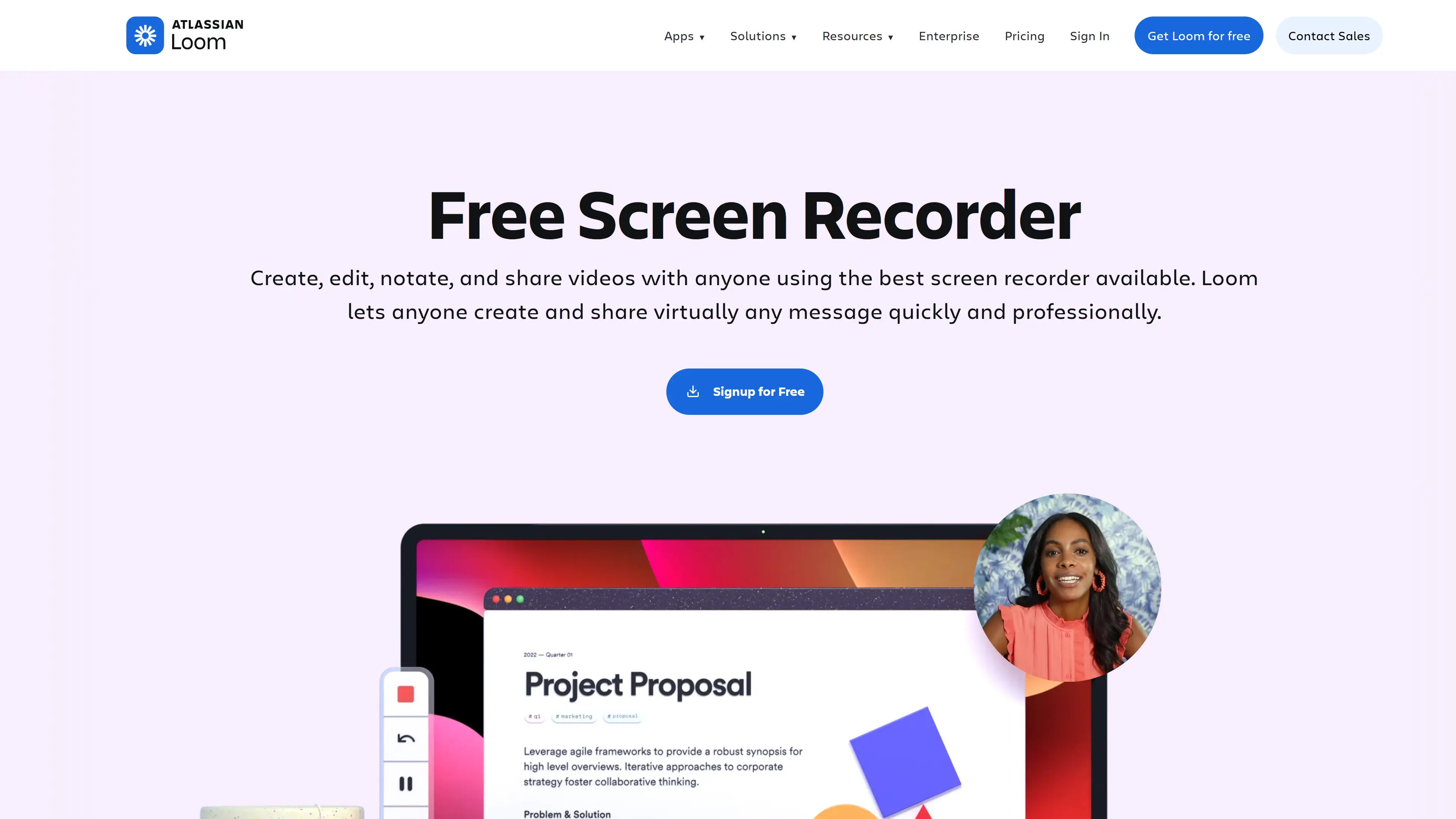 Loom recording interface showing 5 minute time limit and watermark